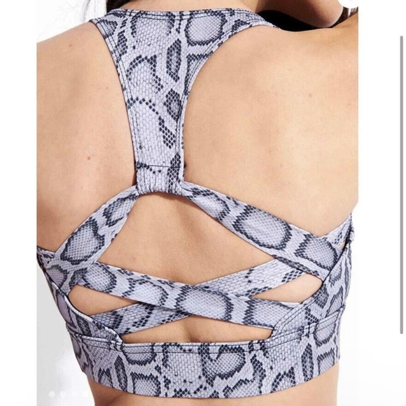 Onzie Womens Set Warrior Sports Bra Yoga Leggings Exercise Workout Snake Print - Picture 2 of 14